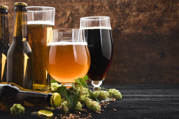 bottiglie fresche di birra